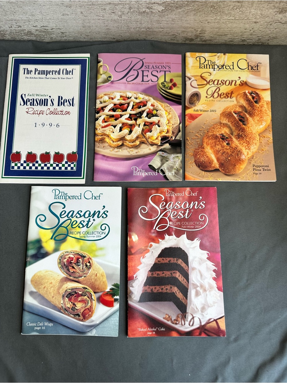 Vintage The Pampered Chef Season's Best Cookbook Lot